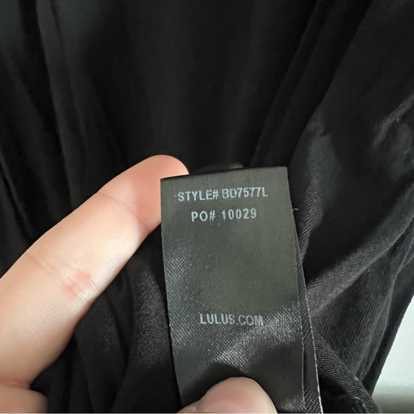 Lulus In Full Swing Black Three-Quarter Sleeve Swing Dress Medium - Picture 9 of 12